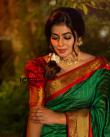 Shamna-Kasim-in-green-saree-hd-images-6