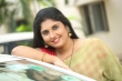 Anchor Sonia Chowdary in green saree stills (20)