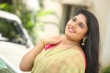 Anchor Sonia Chowdary in green saree stills (22)