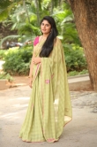 Anchor Sonia Chowdary in green saree stills (9)